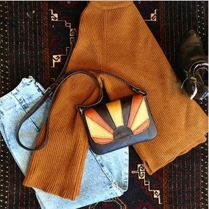 Grooves and Grain Handmade Leather Crossbody Bag